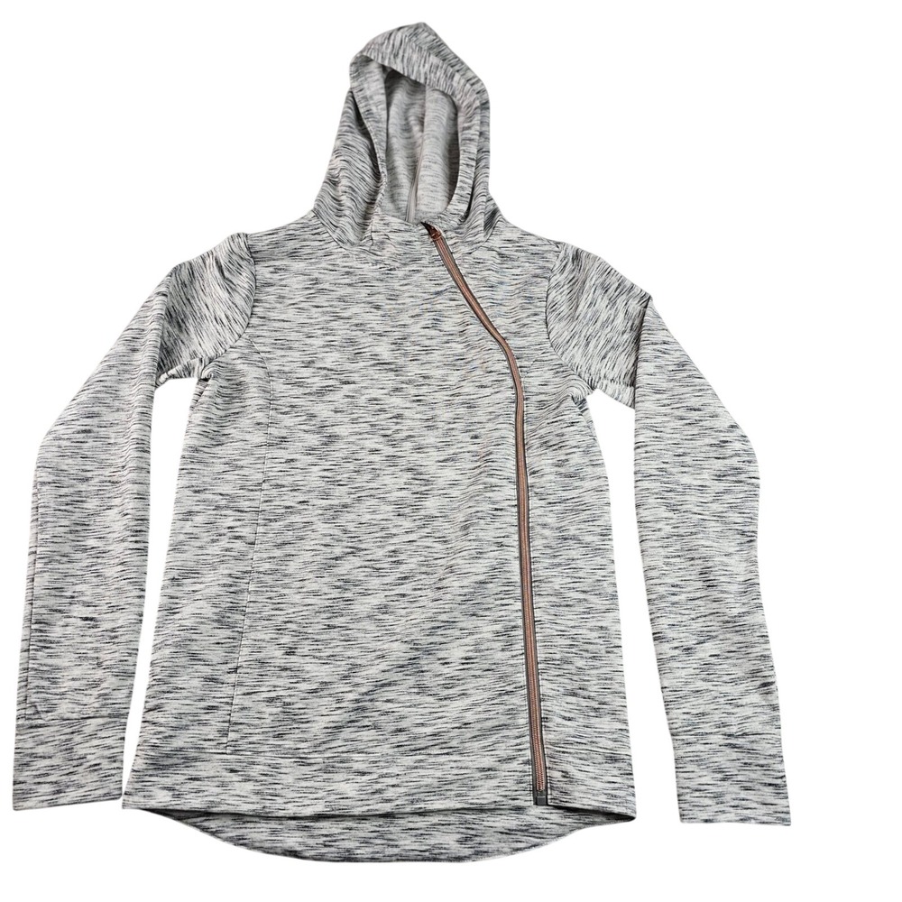 Champion Hooded Sweatshirt Girl XL(14-16) Asym Zip Thumb Holes Athletic Jacket